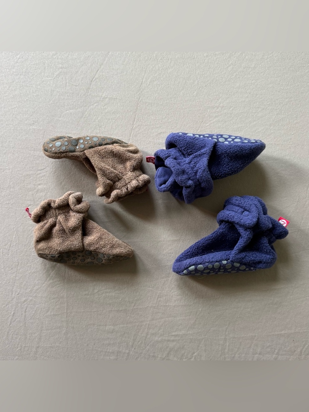 Baby Zutano Cozie Fleece Gripper Booties Bundle